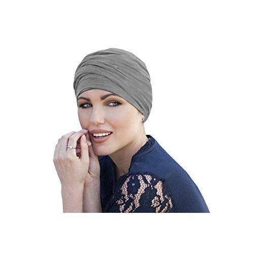 MASUMI scarlet - copricapo per pazienti cancro, per chi soffre di alopecia o perdita di capelli - donna (grigio)