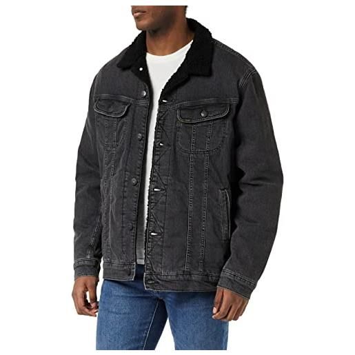 Lee sherpa jacket giacca di jeans, gravel stone, xl uomini