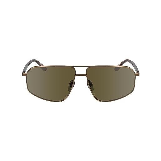Calvin Klein men's sunglasses ck23126s - matte amber gold with solid brown lens