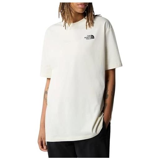 The North Face nf0a87nqqli1 women's s/s essential oversize tee t-shirt donna white dune taglia xs