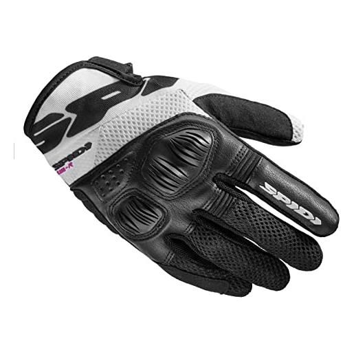 SPIDI, flash-r evo lady, guanti moto per donna, protettivi e resistenti, guanti moto estivi impermeabili e antiscivolo, con touchscreen capacitivo, peso medio 0, 1 kg, colore nero e bianco, taglia s