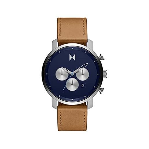 MVMT orologio con cronografo al quarzo da uomo collezione chrono con cinturino in ceramica, pelle o acciaio inossidabile blu 1