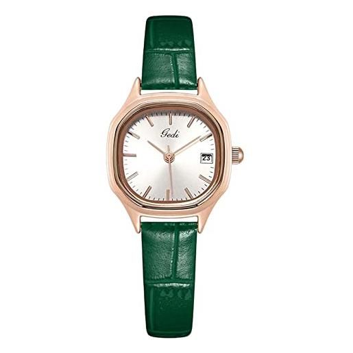 RORIOS orologi da donna moda quadrato orologio con cinturino in pelle analogico quarzo orologio impermeabile orologi da polso per donna