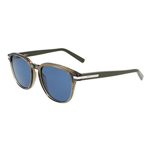 Salvatore Ferragamo ferragamo sf993s 44591 322 crystal khaki sunglasses polycarbonate, standard, 53 occhiali da sole, unisex-adulto