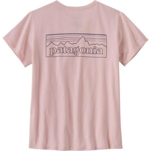 PATAGONIA t-shirt p-6 logo responsibili donna whisker pink