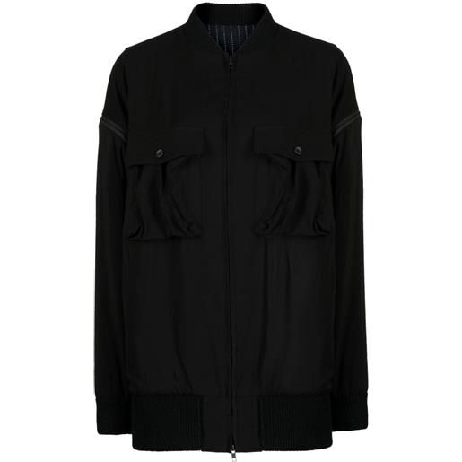 Yohji Yamamoto giacca con zip - nero