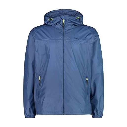 CMP giacca pioggia in poliestere antistrappo da uomo, dusty blue, m