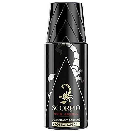 Scorpio - deodorante da uomo, nero assoluto, nebulizzatore, 150 ml