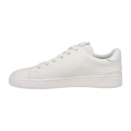 TOMS trvl lite 2.0 low, sneaker uomo, bright white leather, 44 eu