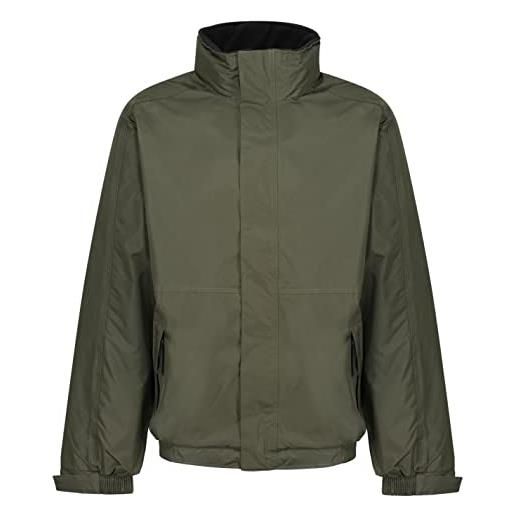 Regatta dover, giacca impermeabile isolante uomo, verde (dark khaki/black), xs