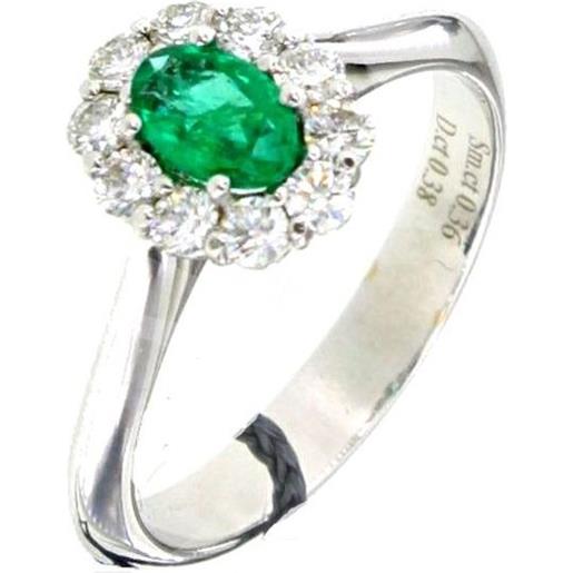 WDG anello con smeraldo e diamanti