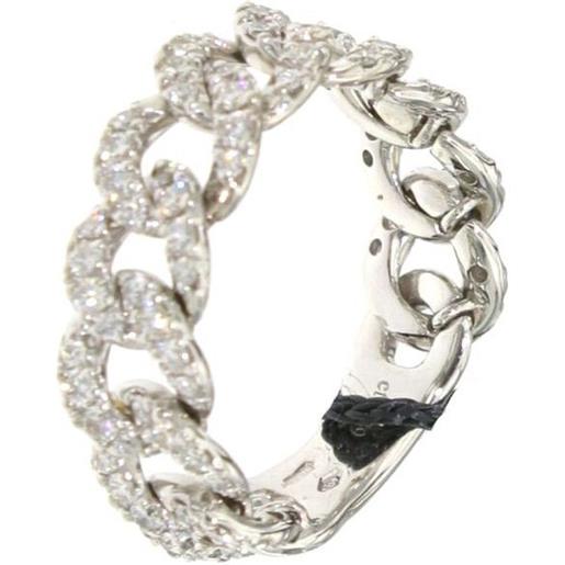 WDG anello morbido maglia groumette con diamanti