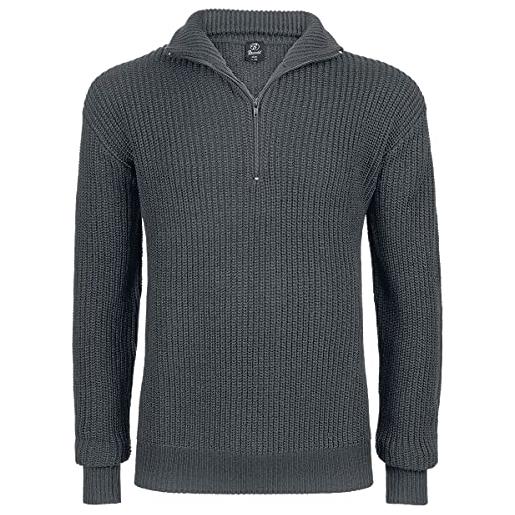 Brandit Brandit marine pullover troyer, maglione uomo, nero (black), xl 54