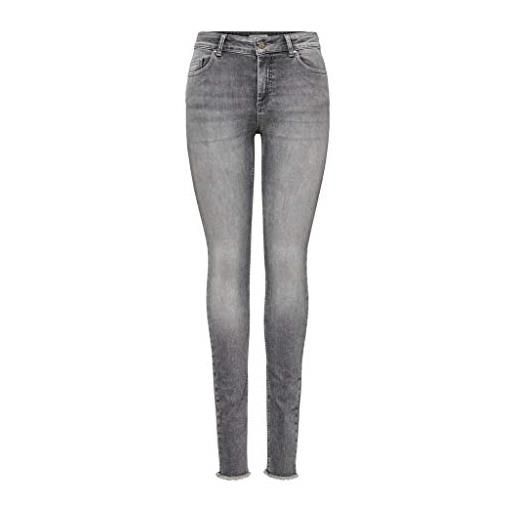 Only onlblush mid ankle skinny fit jeans, grey denim, 38 /l34 donna