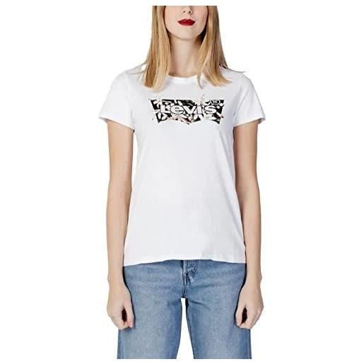 Levi's the perfect tee maglietta, floral batwing - bright white, xs donna