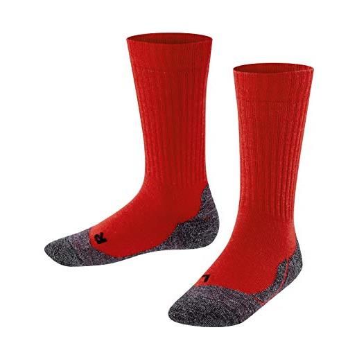 Falke active warm k so lana filo funzionale spessi caldi traspiranti 1 paio, calzini unisex - bambini, rosso (fire 8150), 31-34