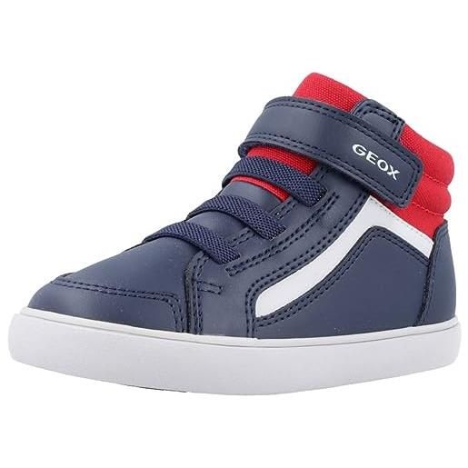Geox b gisli boy d, scarpe da ginnastica bimbo 0-24, multicolore (navy red), 20 eu