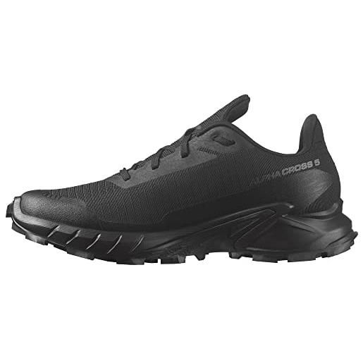 Salomon alphacross 5 scarpe da trail running da donna, grip potente, comfort a lunga durata, performance versatili, black, 40 2/3