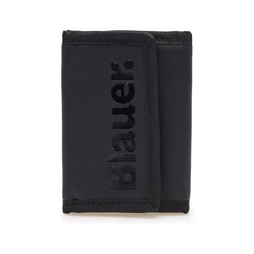 Blauer portafoglio strap01 uomo ragazzo tessuto sintetico nero chiusura strap in velcro logo scritta taglia unica