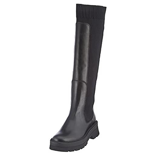 BOSS denory high boot-c, stivali ad altezza ginocchio donna, nero1, 35 eu
