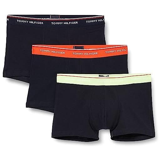 Tommy Hilfiger pantaloncino boxer uomo confezione da 3 intimo, multicolore (iced aloe/orange/navy), m