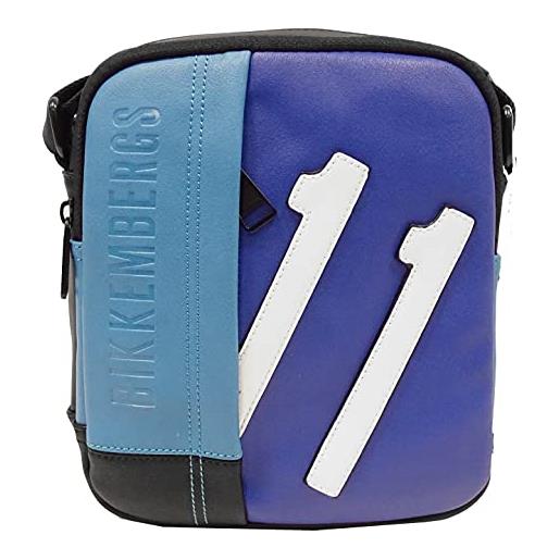 Bikkembergs borsello bikkembers number 11 reporter 18x21x9 cm uomo e570012-blu