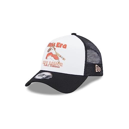 New Era soy sauce ne food white black 9forty a-frame trucker cap - one-size