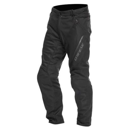 Dainese - drake 2 super air tex pants, pantaloni moto in tessuto mesh, ventilati e leggeri, con protettori rimovibili, man, nero/nero, 48