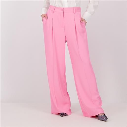 Caterina Lancini pantaloni ampi in tricottina con elastico in vita