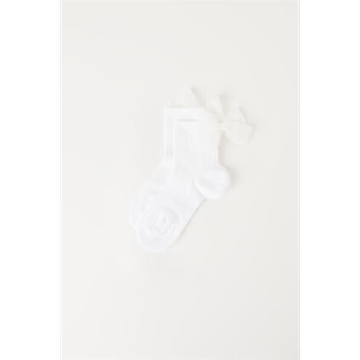 Calzedonia calze corte con fiocco da bambina bianco