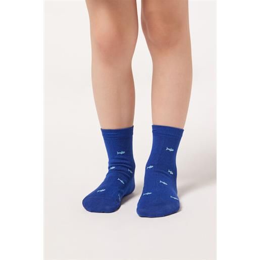 Calzedonia calze corte in fantasia animali da bambini blu