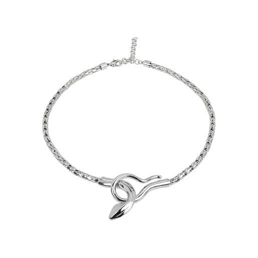 Breil gioiello collezione cobra, collane da donna in acciaio colore argento misura 45 con senza pietre - tj2266
