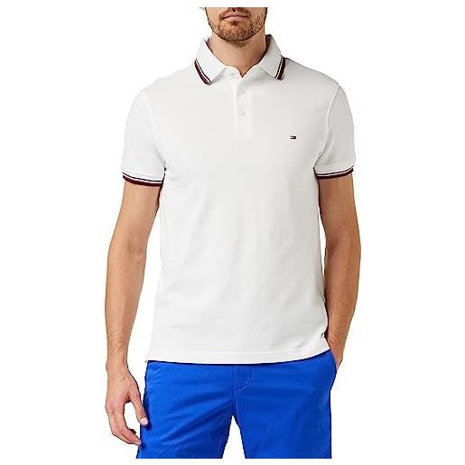 Tommy Hilfiger 1985 rwb tipped slim polo, maglietta polo maniche corte, uomo, desert sky, l