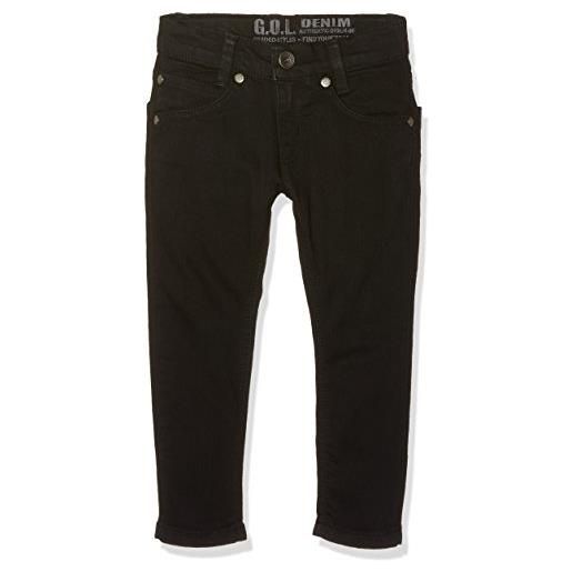 Glo gol röhren-edel-jeans, regularfit, nero (black 2), 15 anni bambino