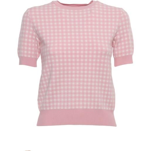 Max Mara Studio t-shirt in maglia rosa