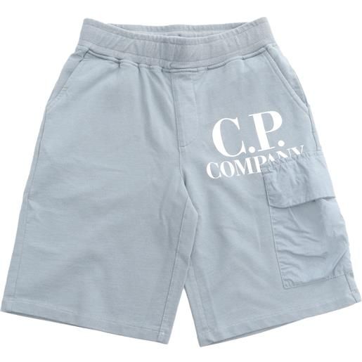 CP COMPANY KIDS shorts in felpa grigi