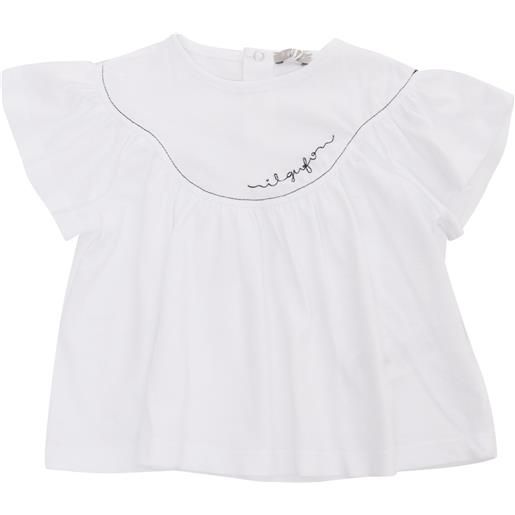 IL GUFO t-shirt bianca con logo