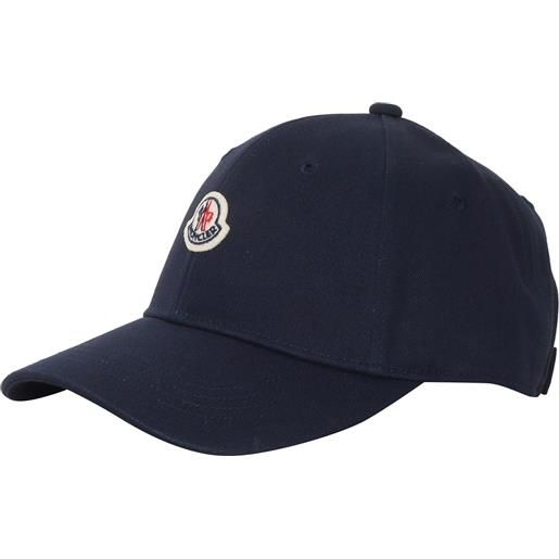 Moncler Enfant berretto blu con logo