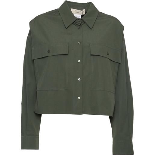 Max Mara Weekend camicia carter kaki