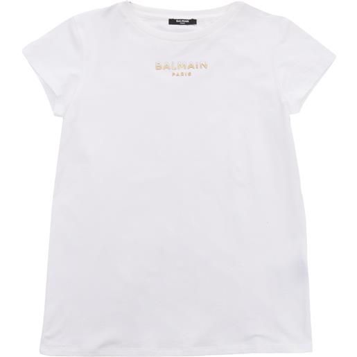 Balmain t-shirt bianca con logo