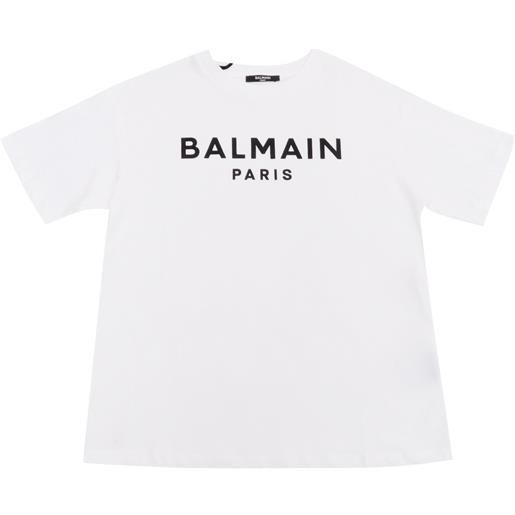 Balmain t-shirt bianca con logo