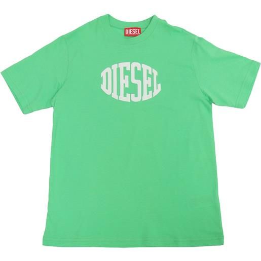 Diesel t-shirt verde con logo