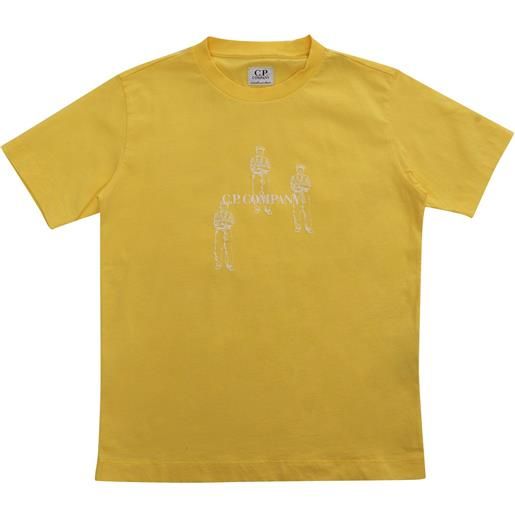 CP COMPANY KIDS t-shirt gialla con stampe
