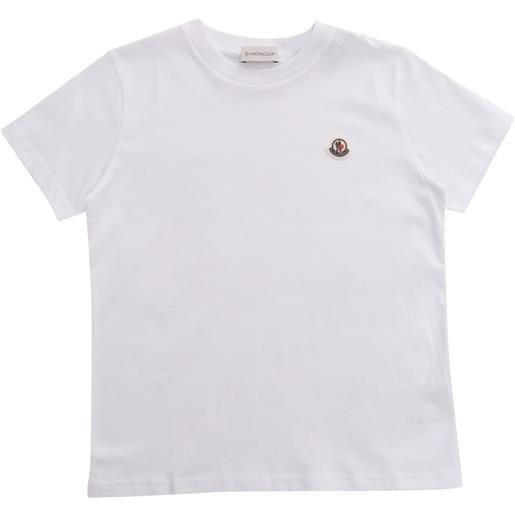 Moncler Enfant t-shirt bianca con logo