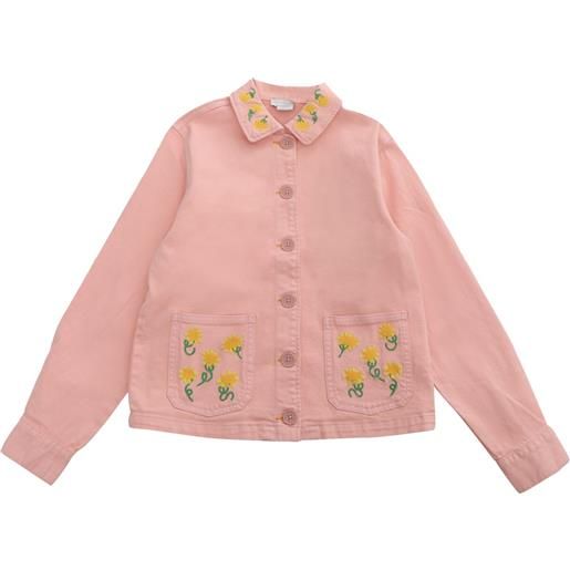 Stella Mc Cartney giacca in jeans rosa con fiori