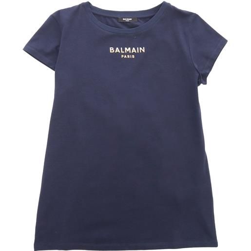 Balmain t-shirt blu con logo