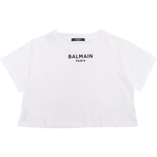 Balmain t-shirt bianca cropped