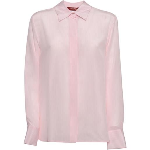 Max Mara Studio camicia a righe rosa gong