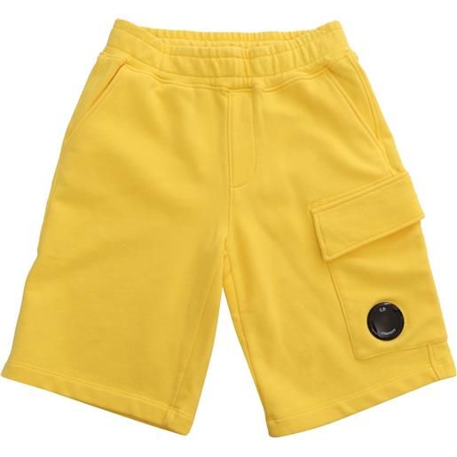 CP COMPANY KIDS shorts gialli in felpa