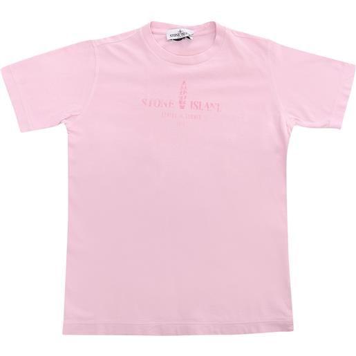 Stone Island t-shirt rosa con stampe